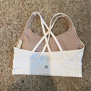LULULEMON Long Line Energy Bra in White Size 6